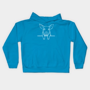 Cute Pig drawing - farm animal lovers design Kids Hoodie